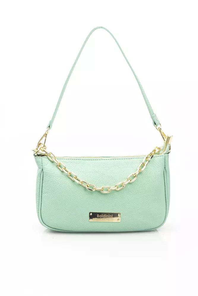 Baldinini Trend Green Leather Women Shoulder Bag