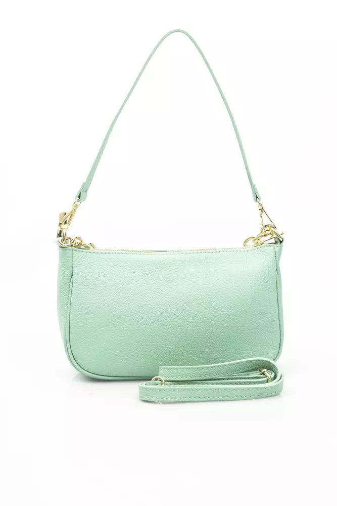 Baldinini Trend Green Leather Women Shoulder Bag