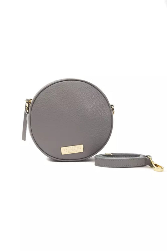 Pompei Donatella Gray Leather Women Crossbody