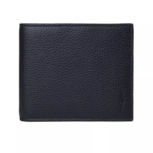 Neil Barrett Blue Leather Men Wallet