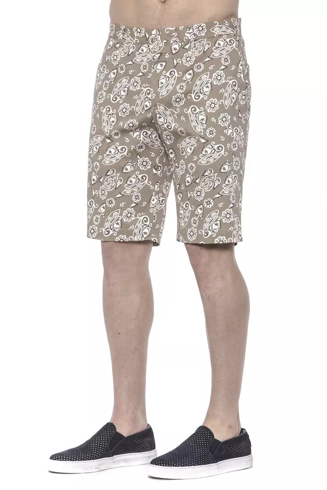 PT Torino Beige Cotton Men Bermuda Short