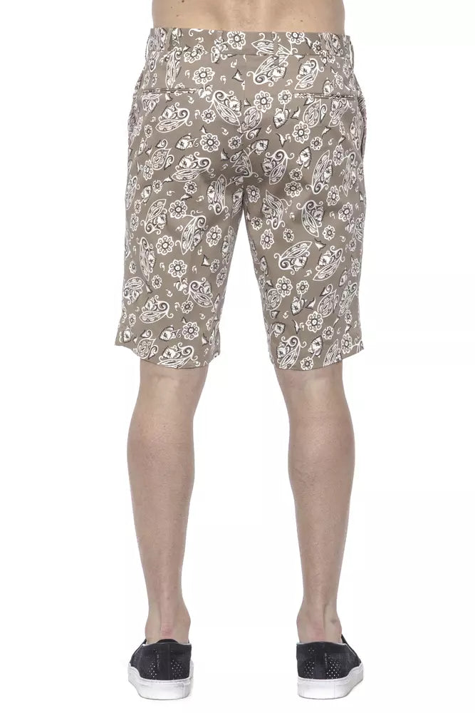 PT Torino Beige Cotton Men Bermuda Short