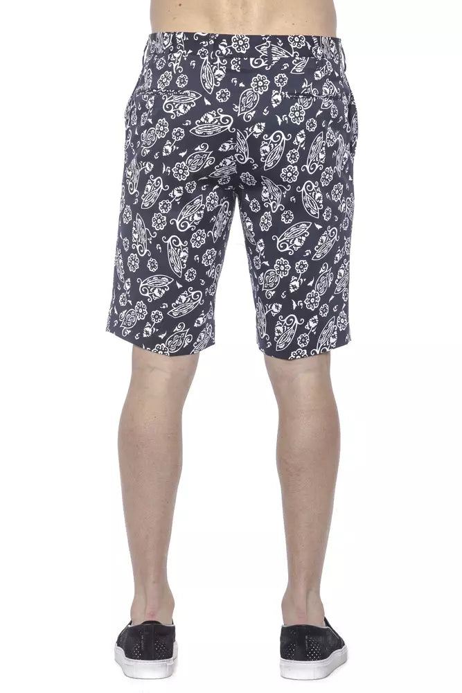 PT Torino Blue Cotton Men Bermuda Shorts