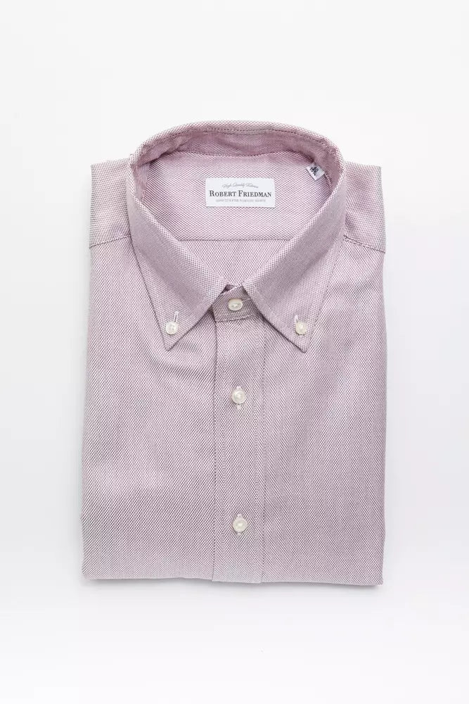 Robert Friedman Red Cotton Men Shirt