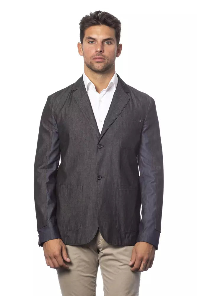 Verri Gray Cotton Men's Blazer