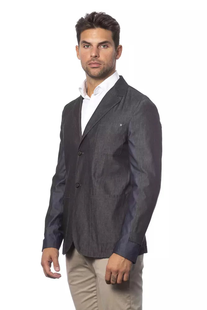 Verri Gray Cotton Men's Blazer