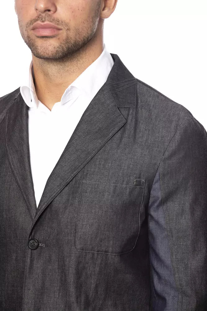 Verri Gray Cotton Men's Blazer