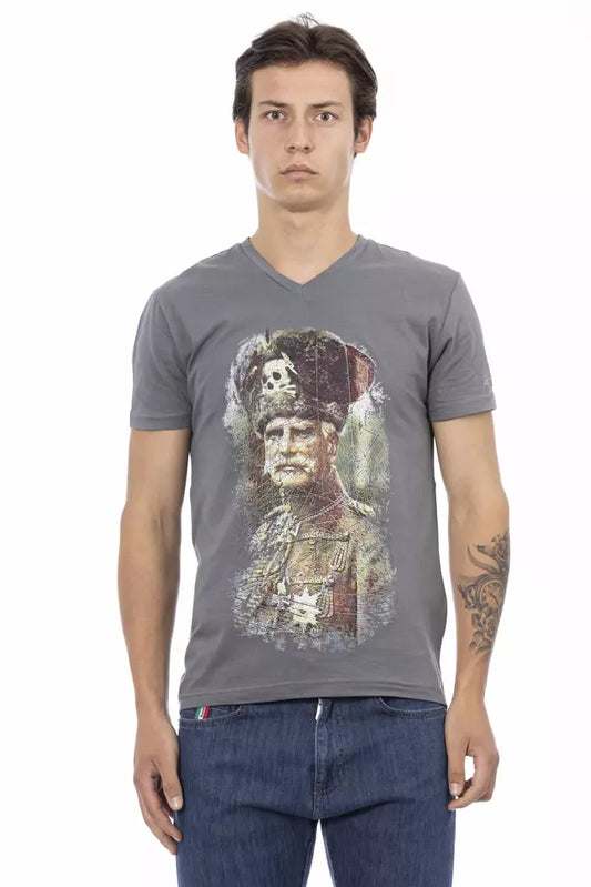 Trussardi Action Gray Cotton Men's T-Shirt