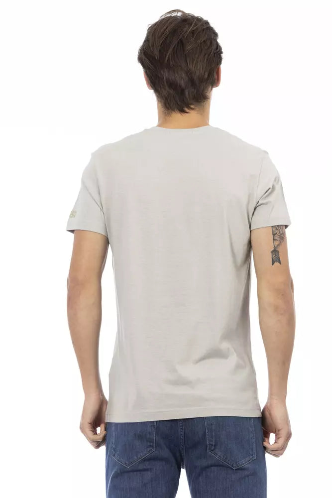 Trussardi Action "Gray Cotton Men T-Shirt"