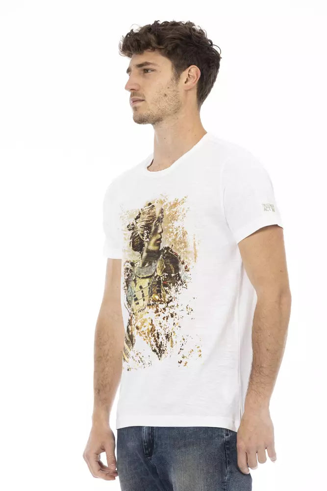 Trussardi Action White Cotton Men TShirt