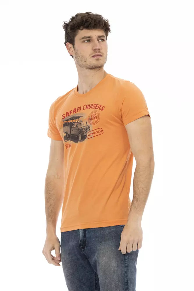 Trussardi Action Orange Cotton Men T-Shirt