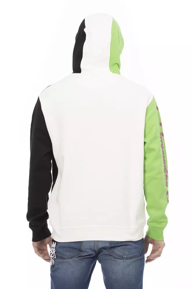 Automobili Lamborghini White Cotton Men's Hooded Sweater