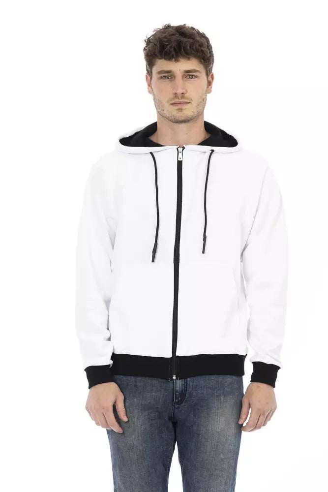 Baldinini Trend White Cotton Men's Hoodie