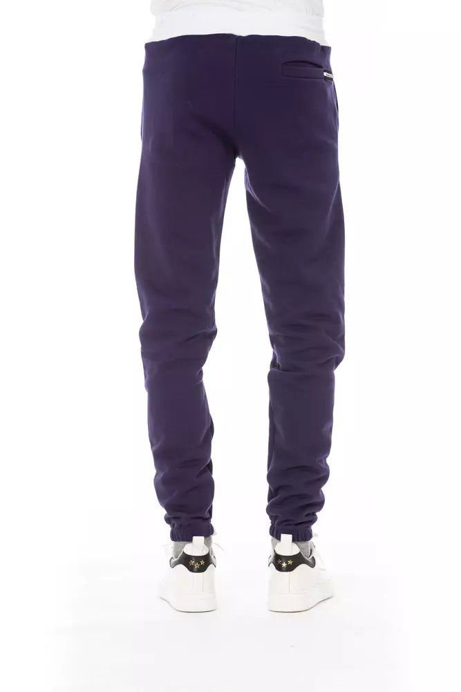 Baldinini Trend Purple Cotton Men's Sport Pant