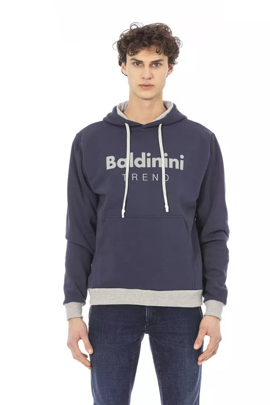 Baldinini Trend Blue Cotton Men Sweater