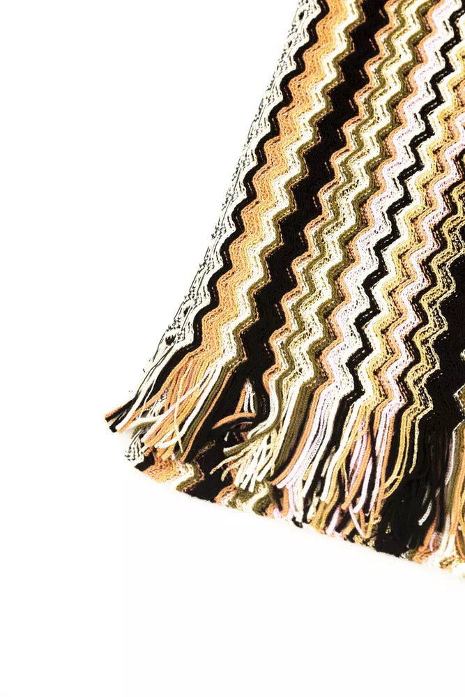 Missoni Chic Geometric Multicolor Fringed Scarf