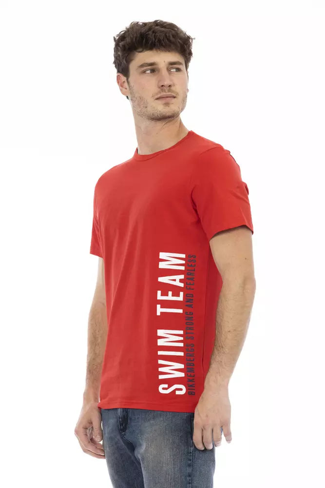 Bikkembergs Red Cotton Men T-Shirt