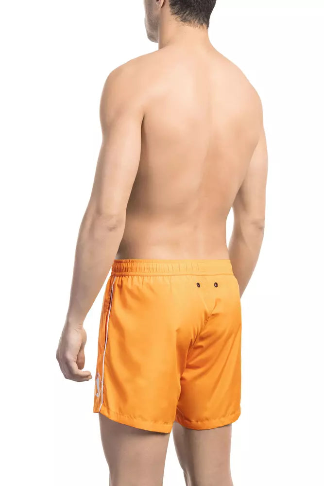 Bikkembergs Orange Polyester Men's Swim Short