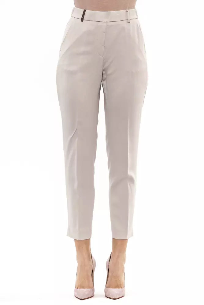 Peserico Beige Viscose Women Pant