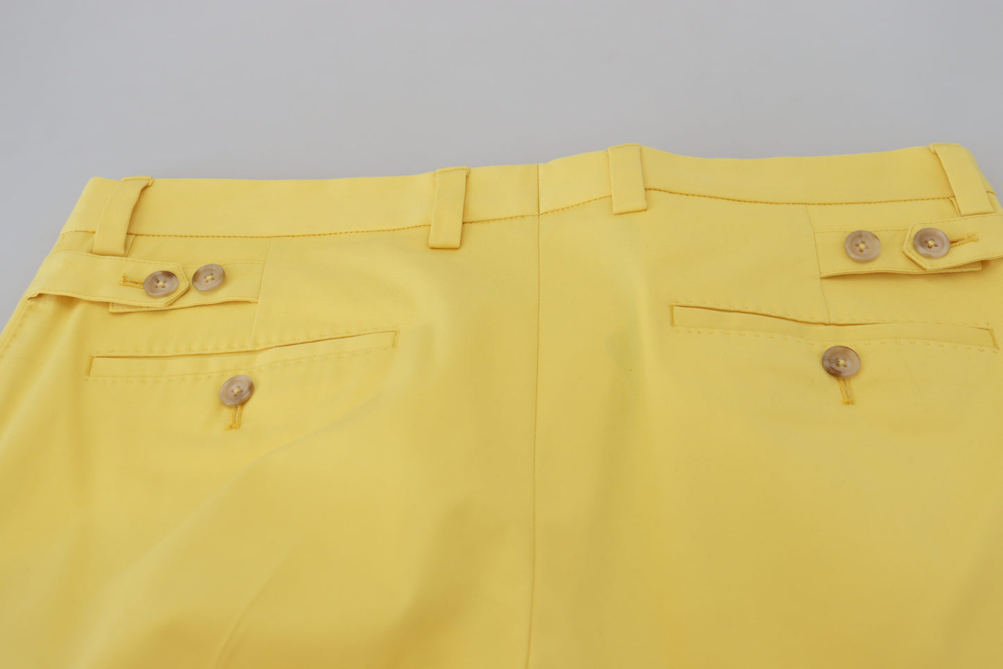 Dolce & Gabbana Sun-Kissed Yellow Cotton Trousers