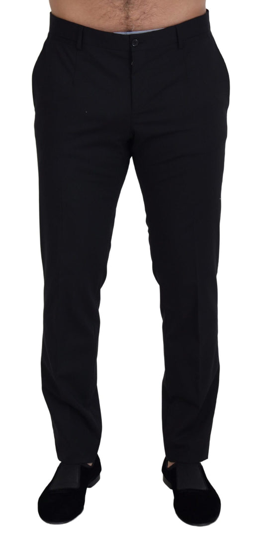 Dolce & Gabbana Elegant Black Wool Blend Trousers