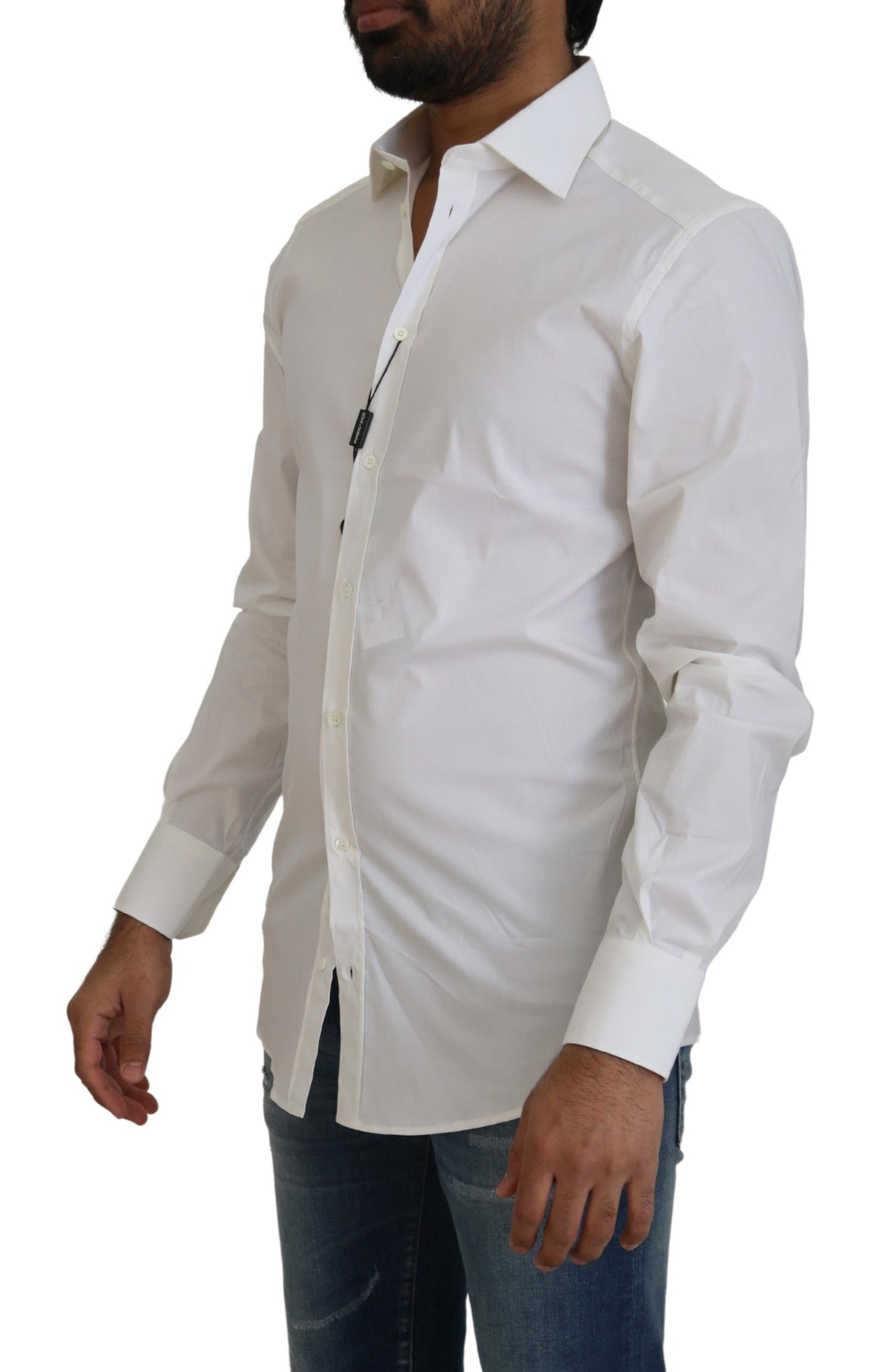 Dolce & Gabbana Elegant White Slim Fit Dress Shirt