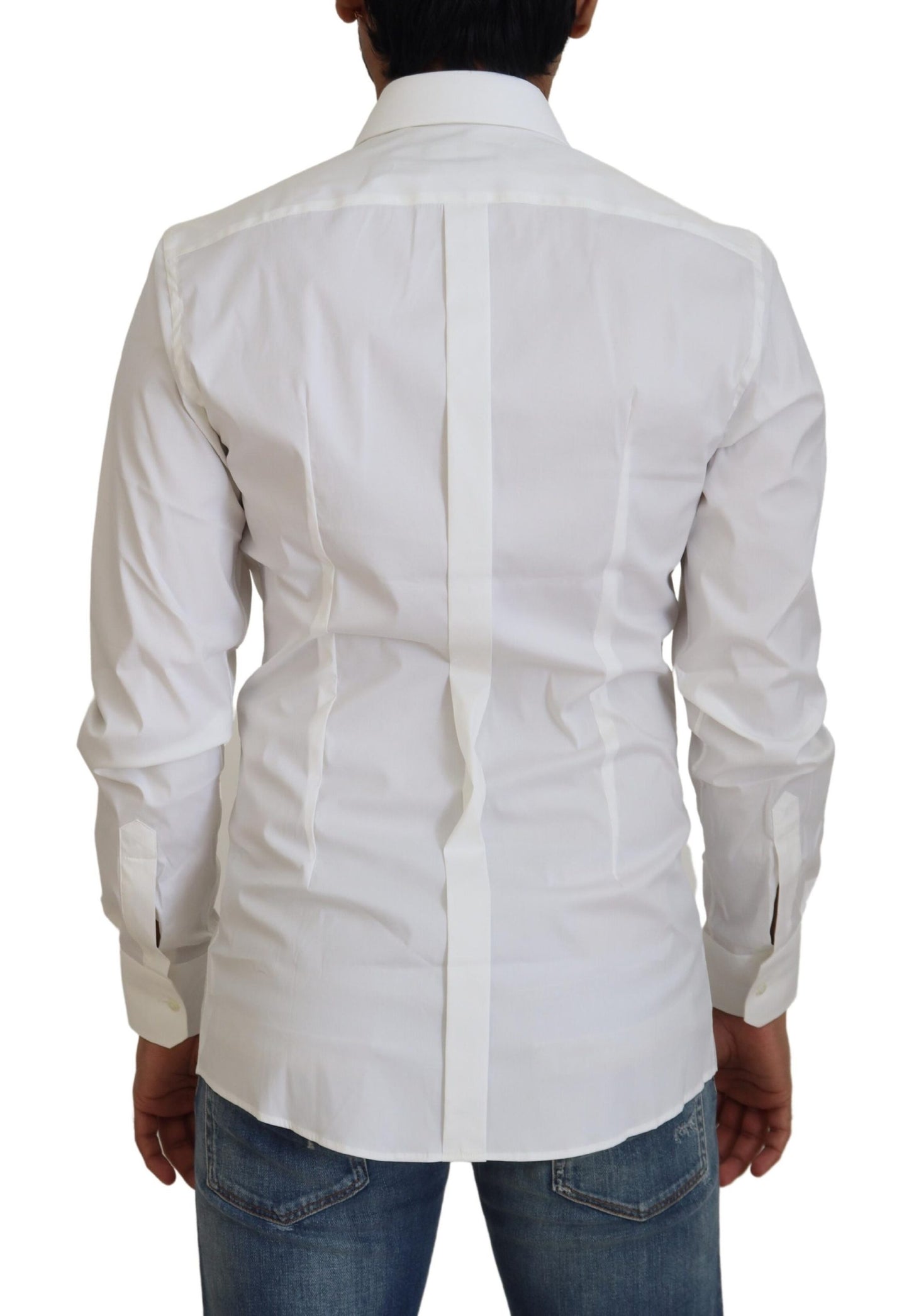 Dolce & Gabbana Elegant White Slim Fit Dress Shirt