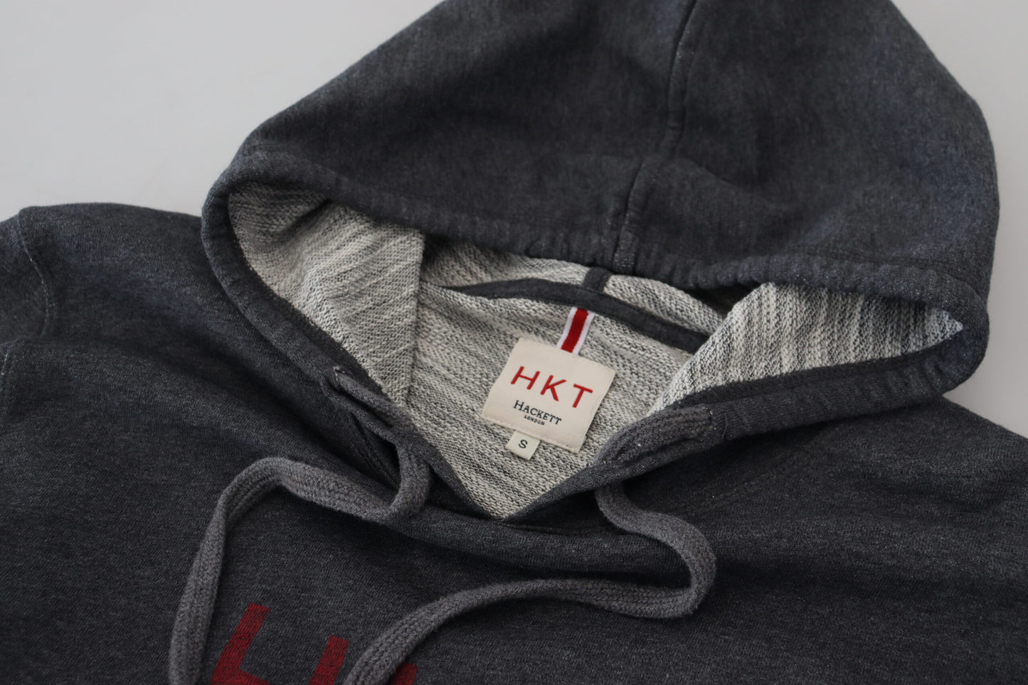 Hackett Elegant Gray Cotton Hooded Pullover Sweater