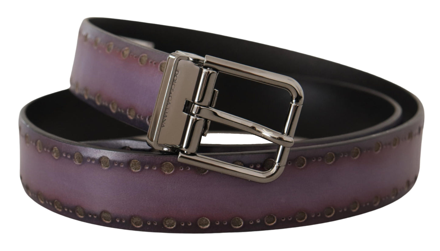 Dolce & Gabbana Radiant Violet Leather Belt