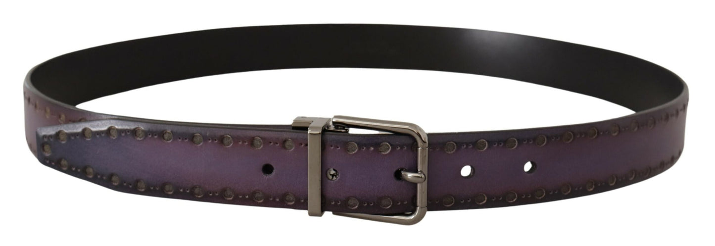 Dolce & Gabbana Radiant Violet Leather Belt