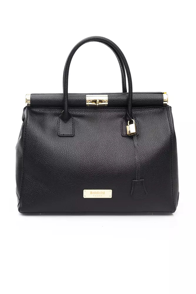 Baldinini Trend Black Leather Women Handbag