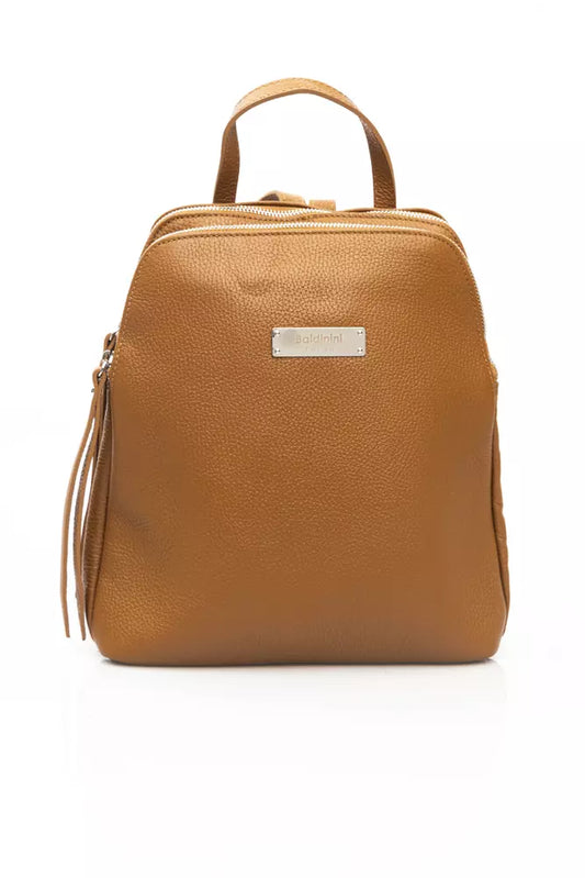 Baldinini Trend Beige Leather Women Backpack