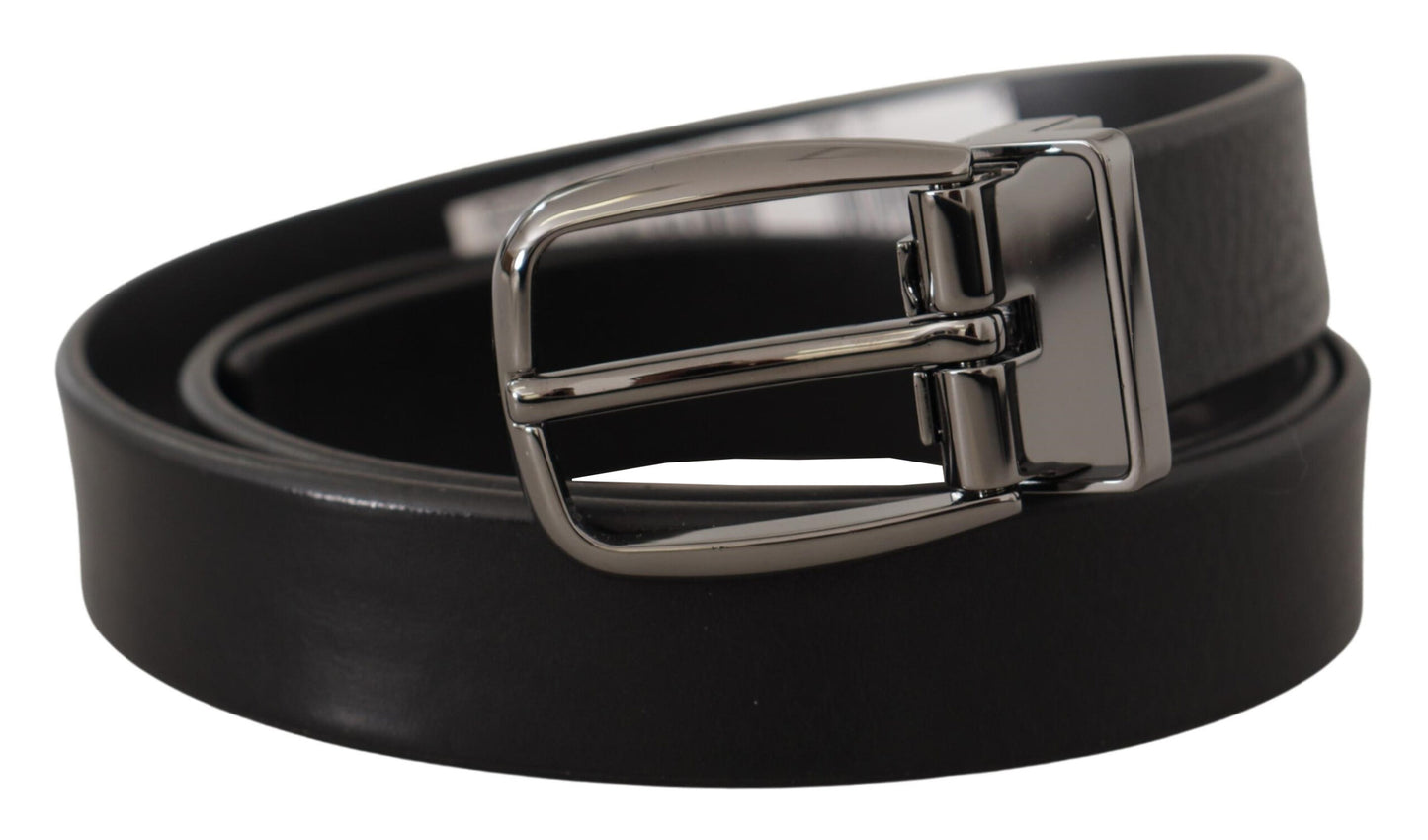 Dolce & Gabbana Elegant Black Leather Belt