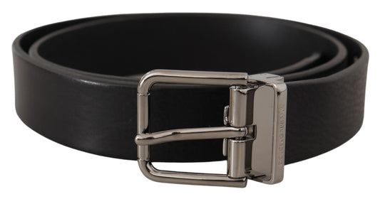 Dolce & Gabbana Elegant Black Leather Belt