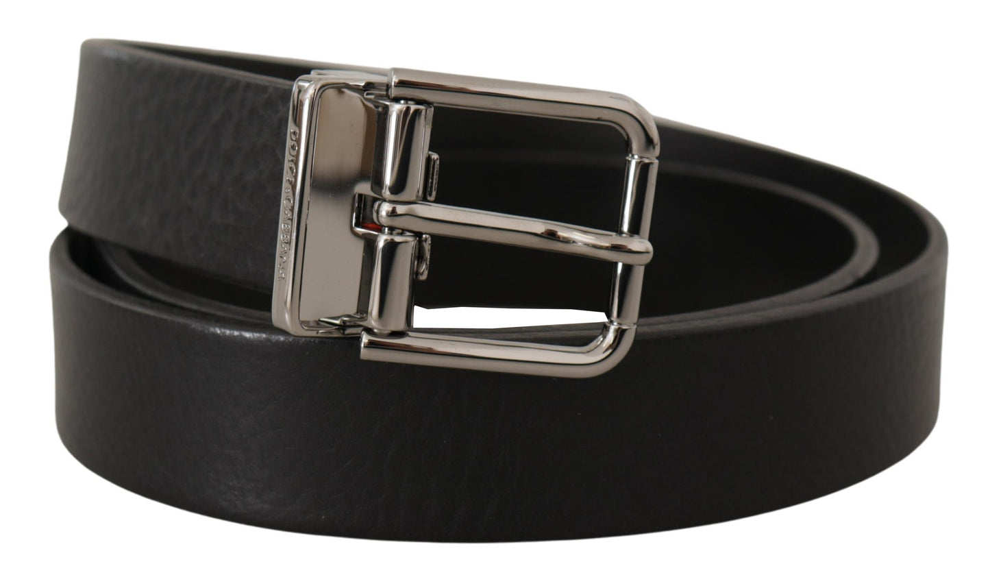 Dolce & Gabbana Elegant Black Leather Belt