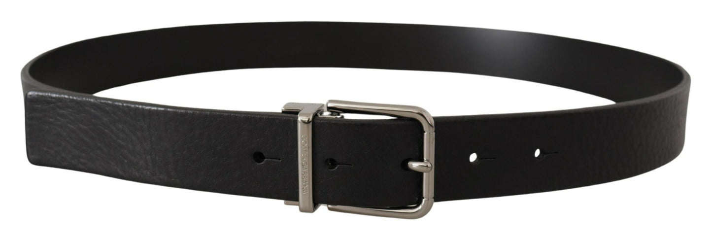 Dolce & Gabbana Elegant Black Leather Belt