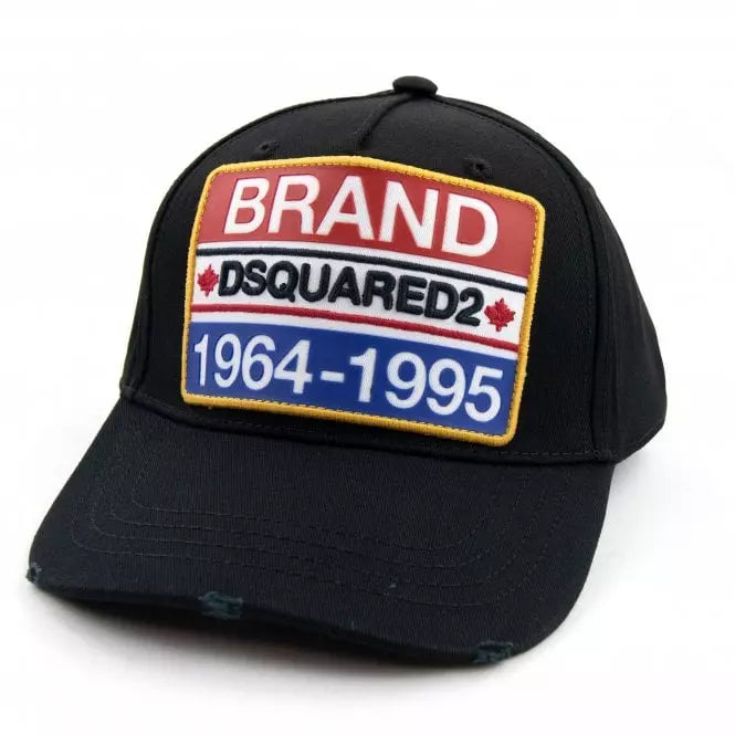 Dsquared² Chic Blue Cotton Visor Cap with Logo Patch