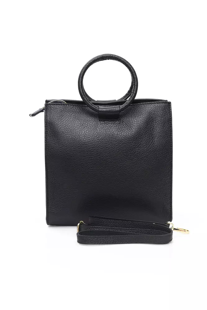 Baldinini Trend Black Leather Women Handbag