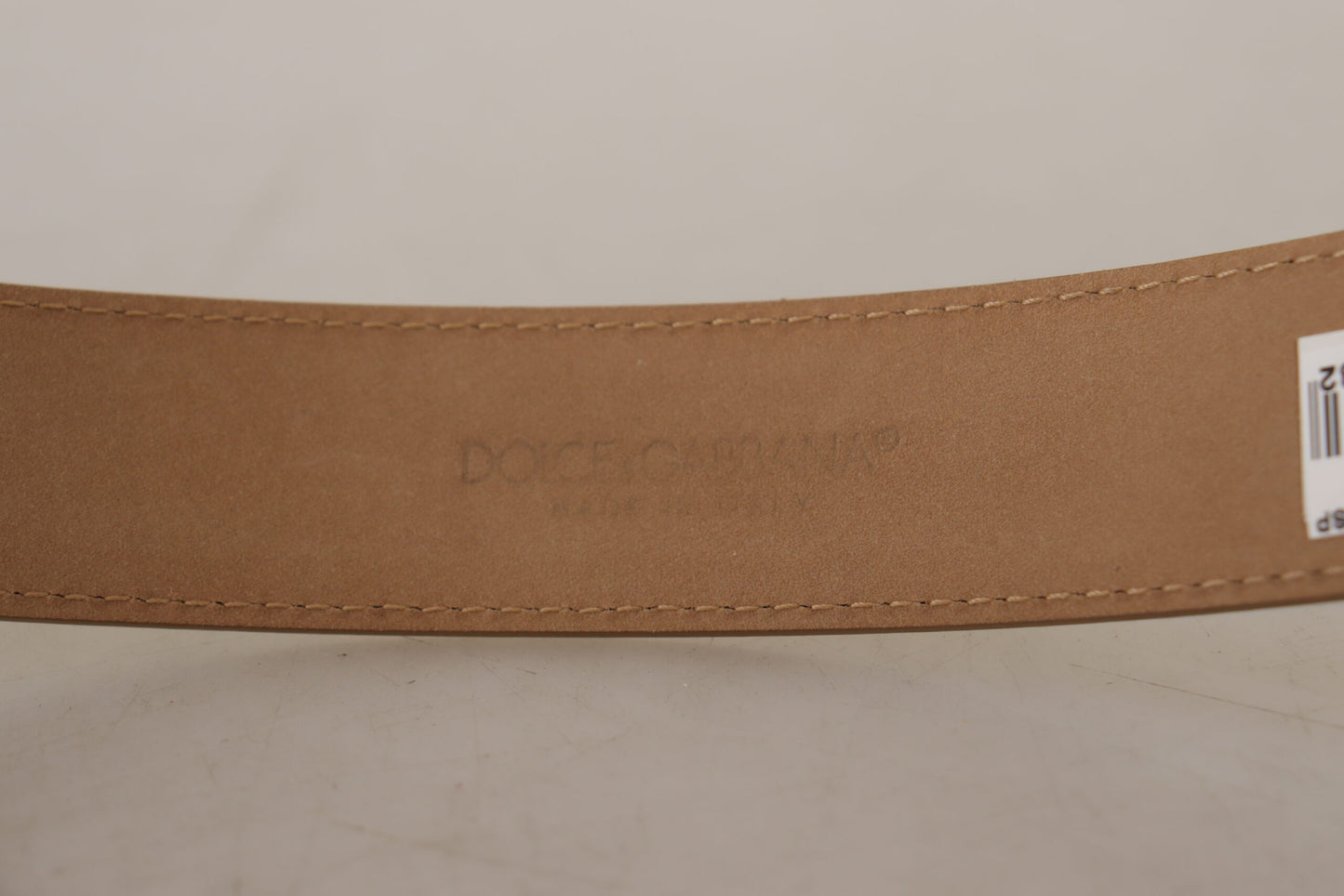 Dolce & Gabbana Elegant Gold Leather Belt with Logo Buckle