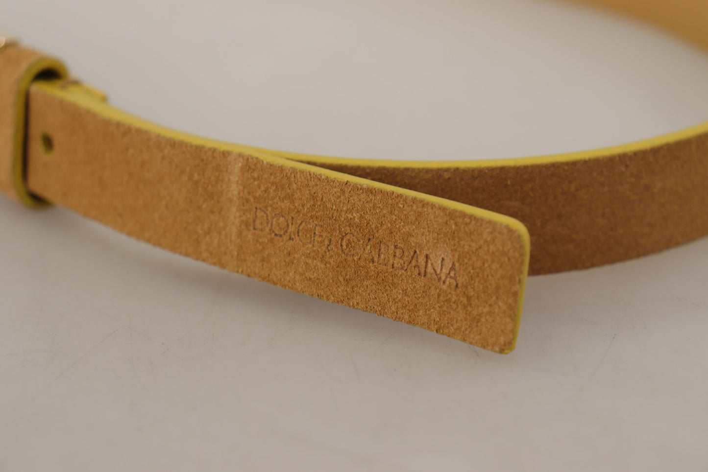 Dolce & Gabbana Engraved Elegance Suede Belt