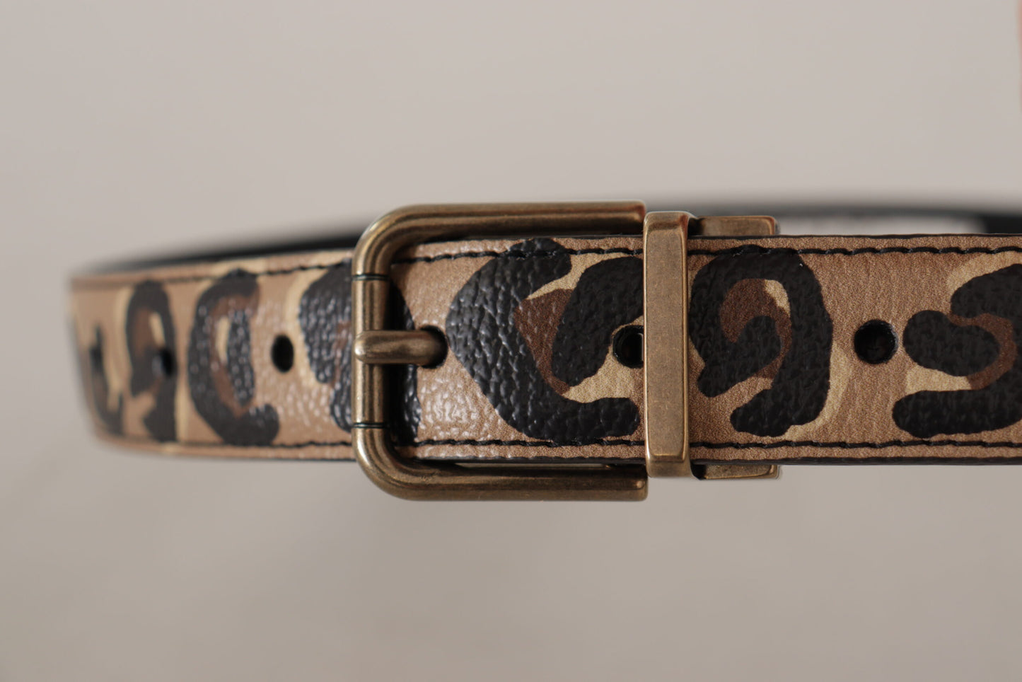 Dolce & Gabbana Chic Engraved Logo Leather Belt