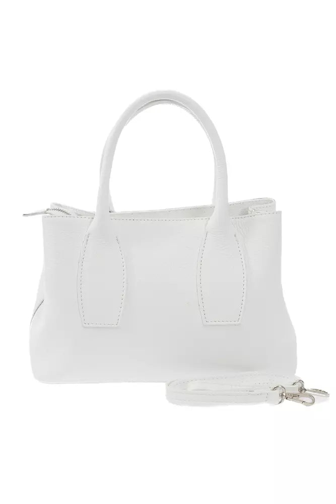 Baldinini Trend White Leather Women Crossbody Bag