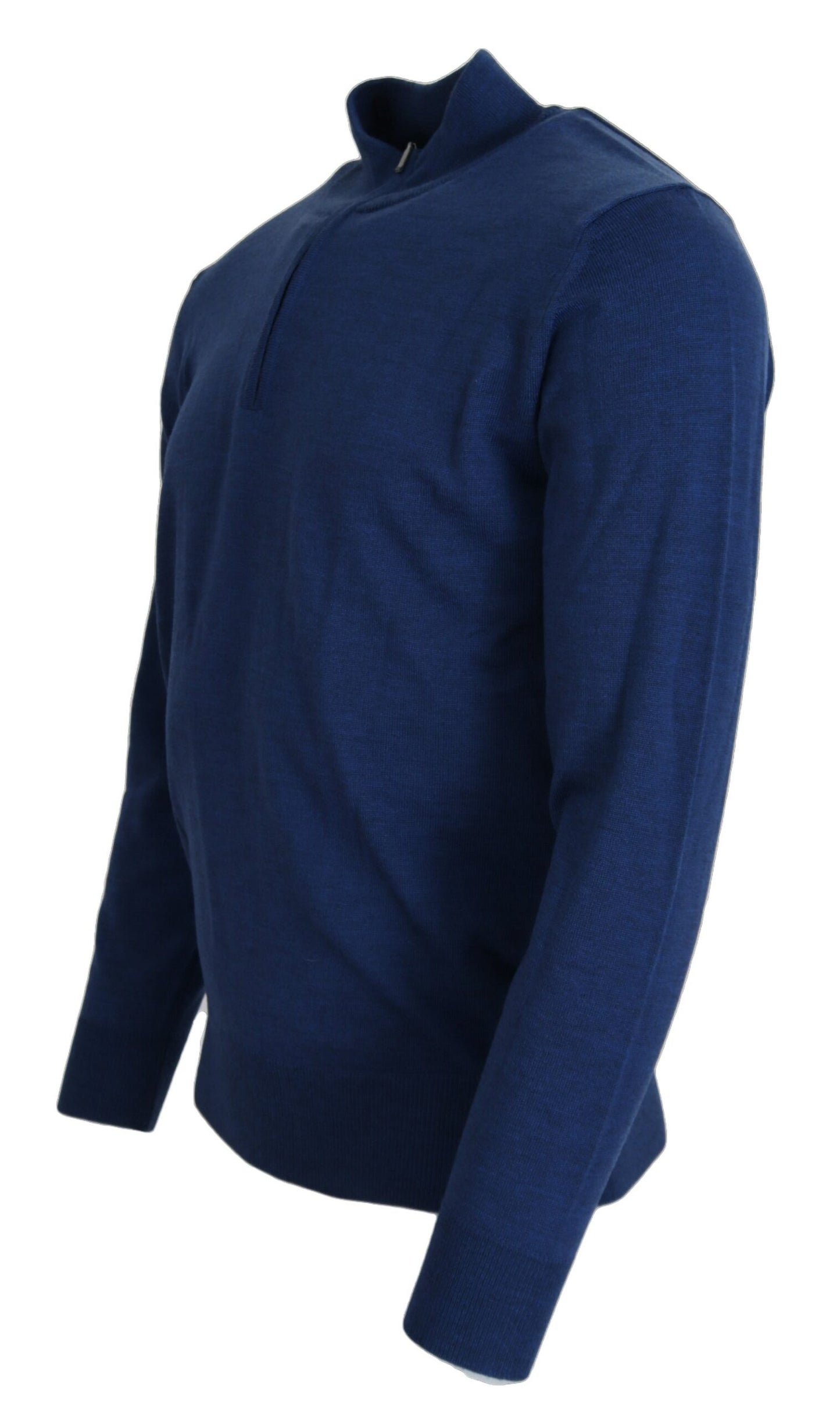 MILA SCHÖN Elegant Dark Blue Wool Casual Shirt