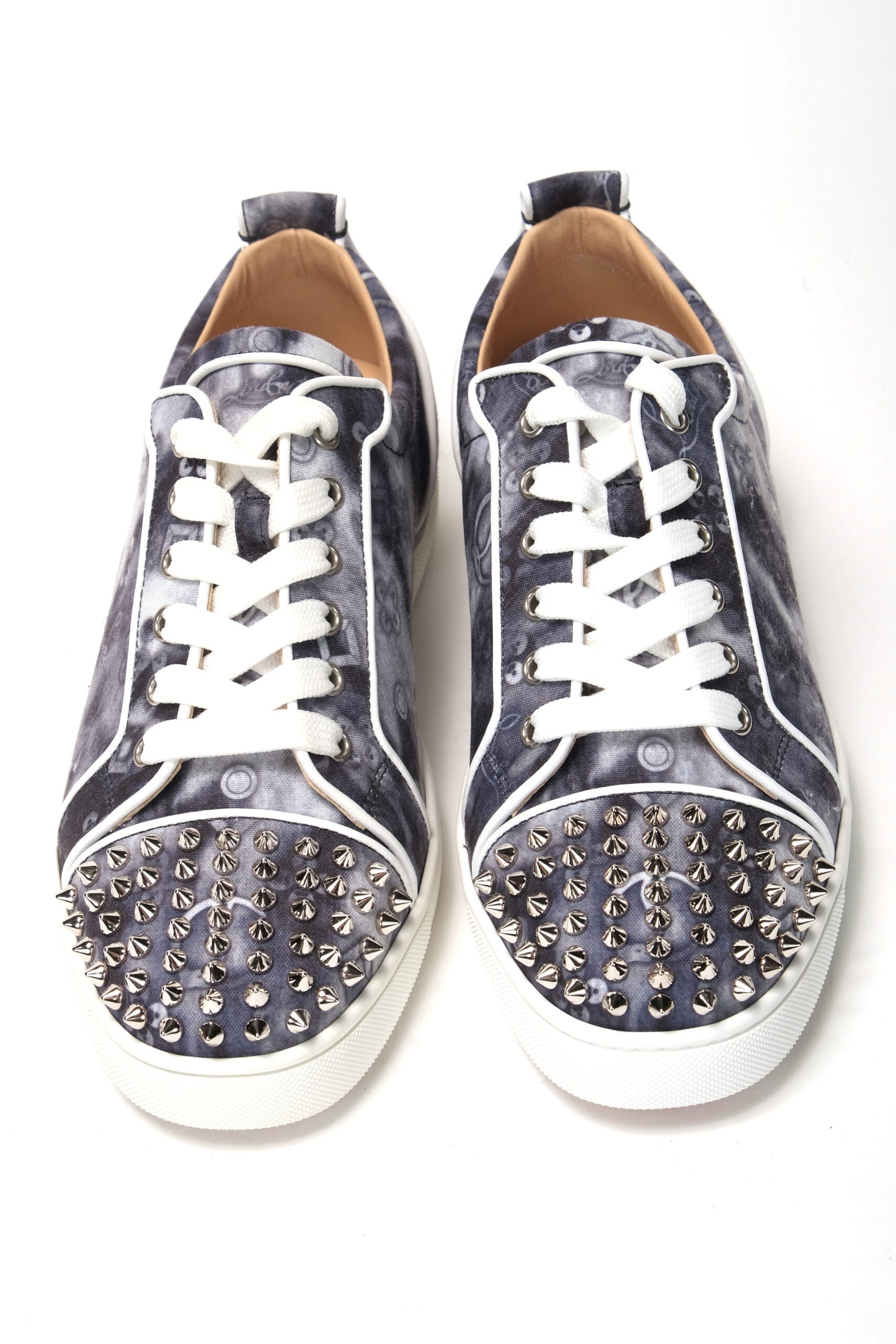 Christian Louboutin Multi/Silver Louis Junior Spikes Orlato Shoes