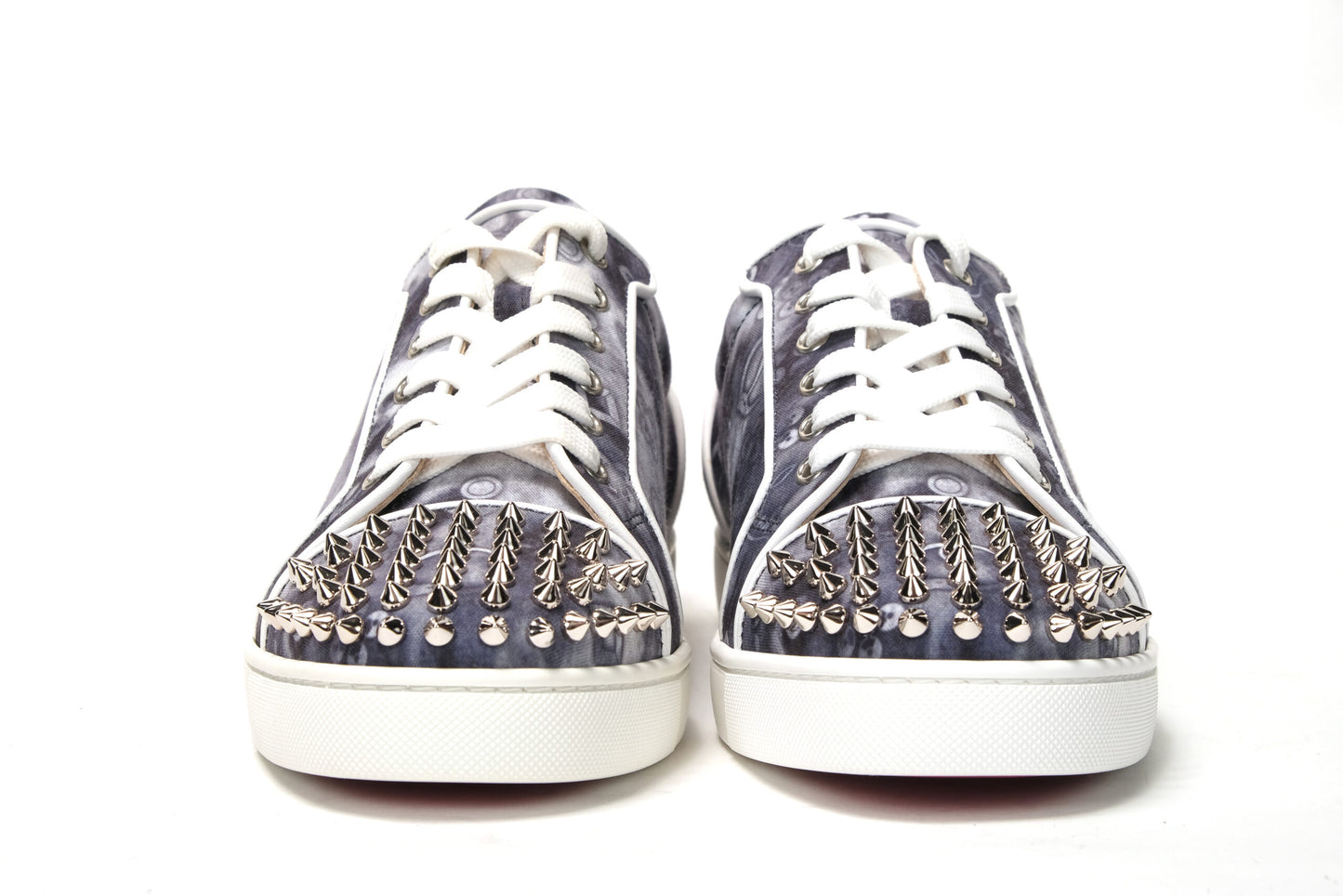 Christian Louboutin Multi/Silver Louis Junior Spikes Orlato Shoes