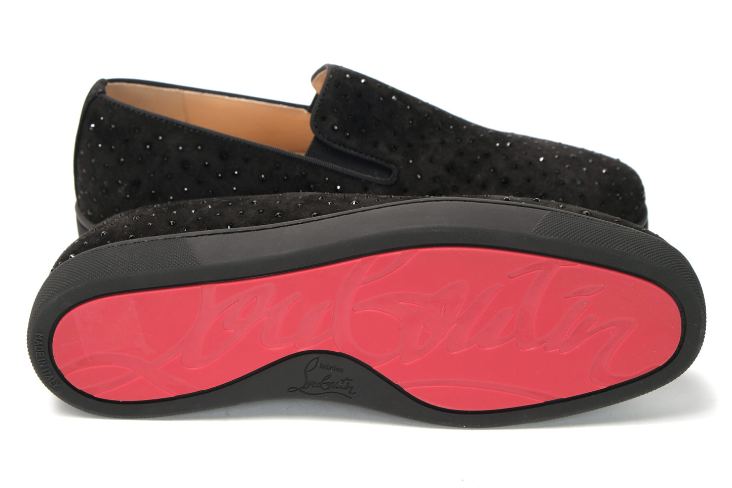 Christian Louboutin Black Boat Man Flat Veau Shoes