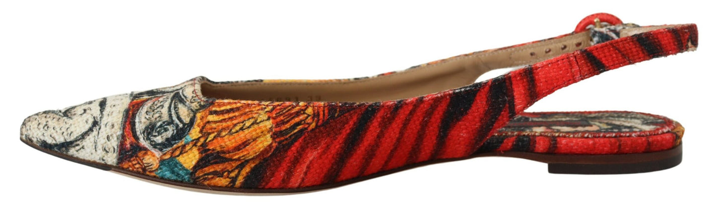 Dolce & Gabbana Chic Multicolor Flat Slingbacks