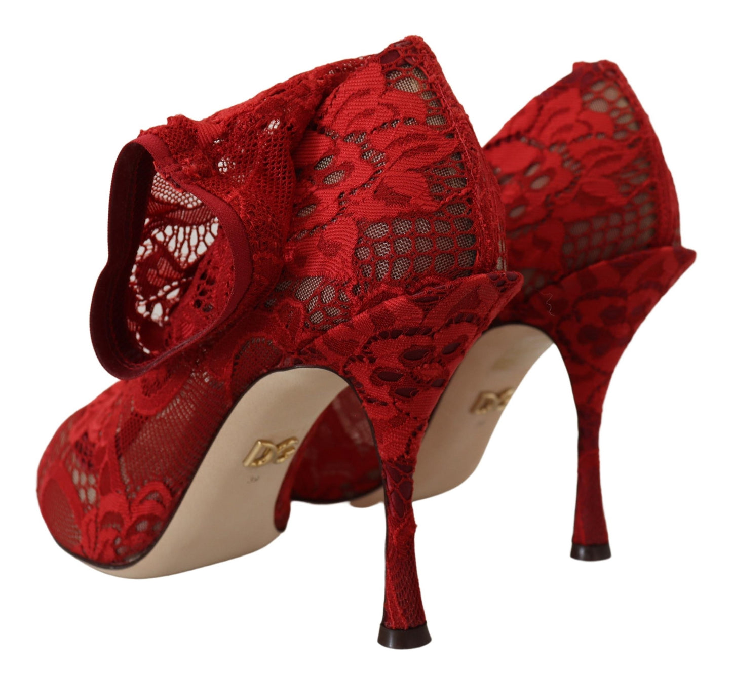 Dolce & Gabbana Radiant Red Lace Taormina High Heels