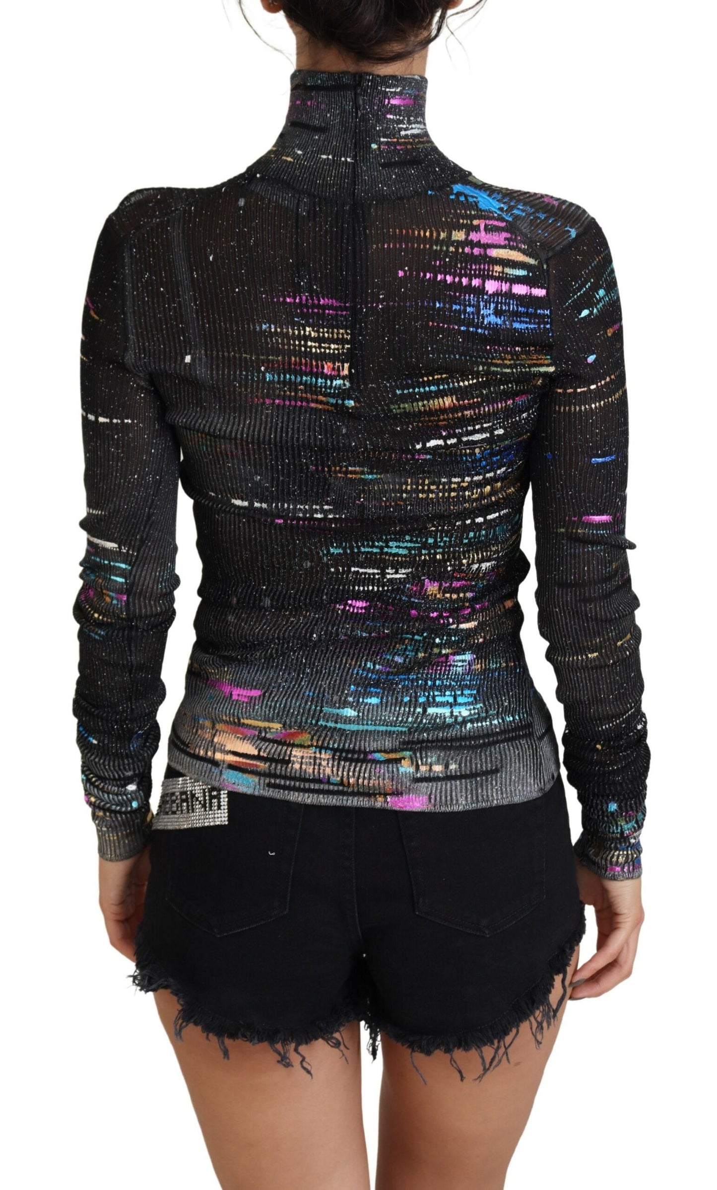 Dolce & Gabbana Elegant Multicolor Turtleneck Pullover Sweater