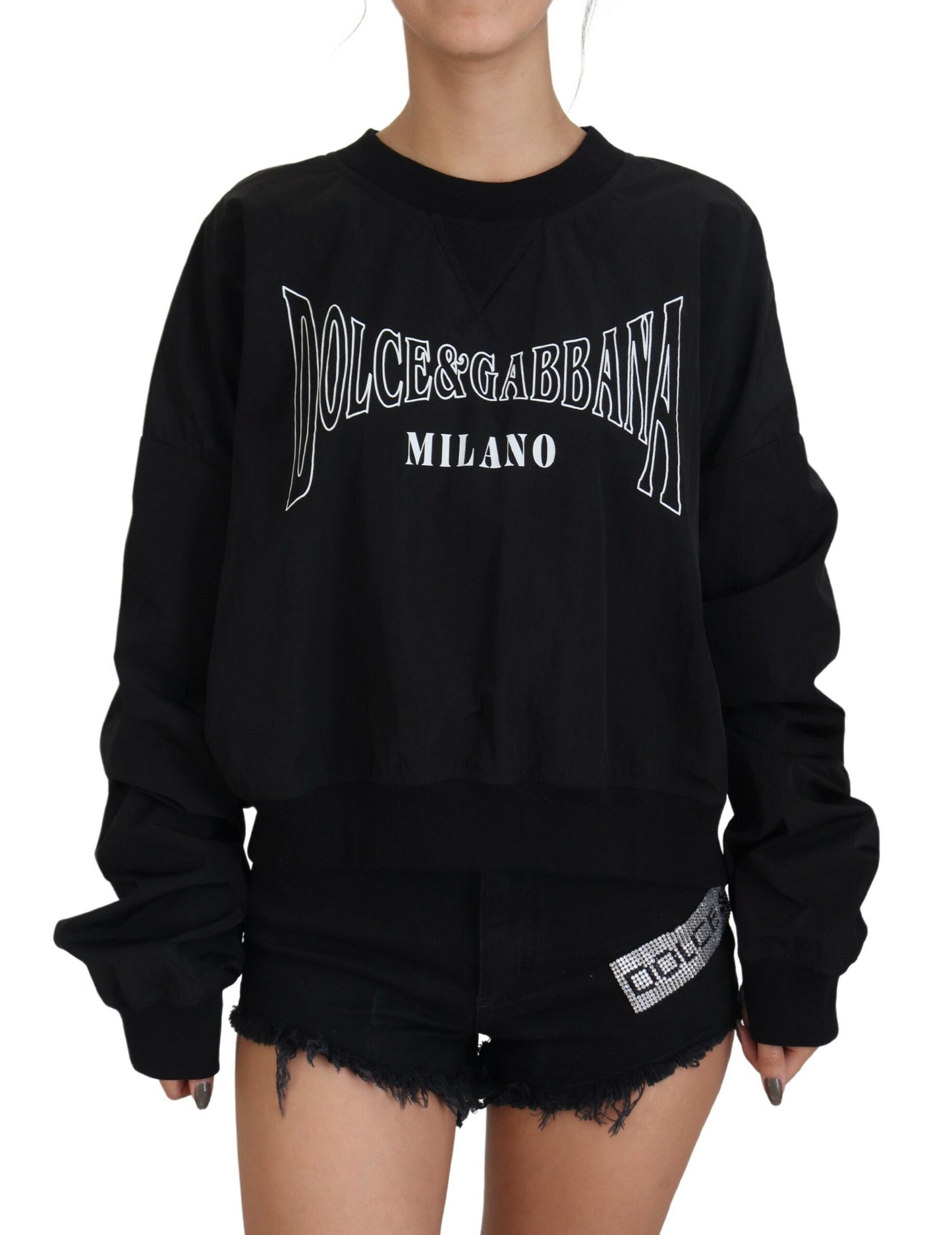 Dolce & Gabbana Elegant Black Crewneck Pullover Sweater